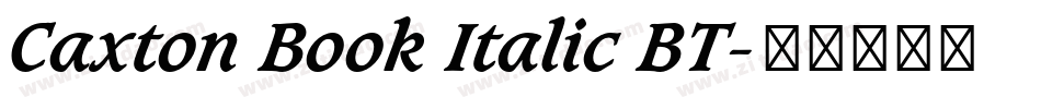 Caxton Book Italic BT字体转换